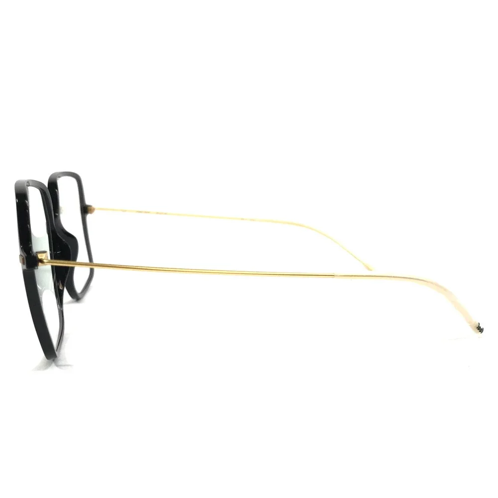 lool Eyewear Eyeglasses Frames ELORA BKGD Black Gold Square Full Rim 54-14-145